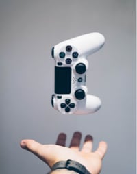 Hand with Ps4 controllers